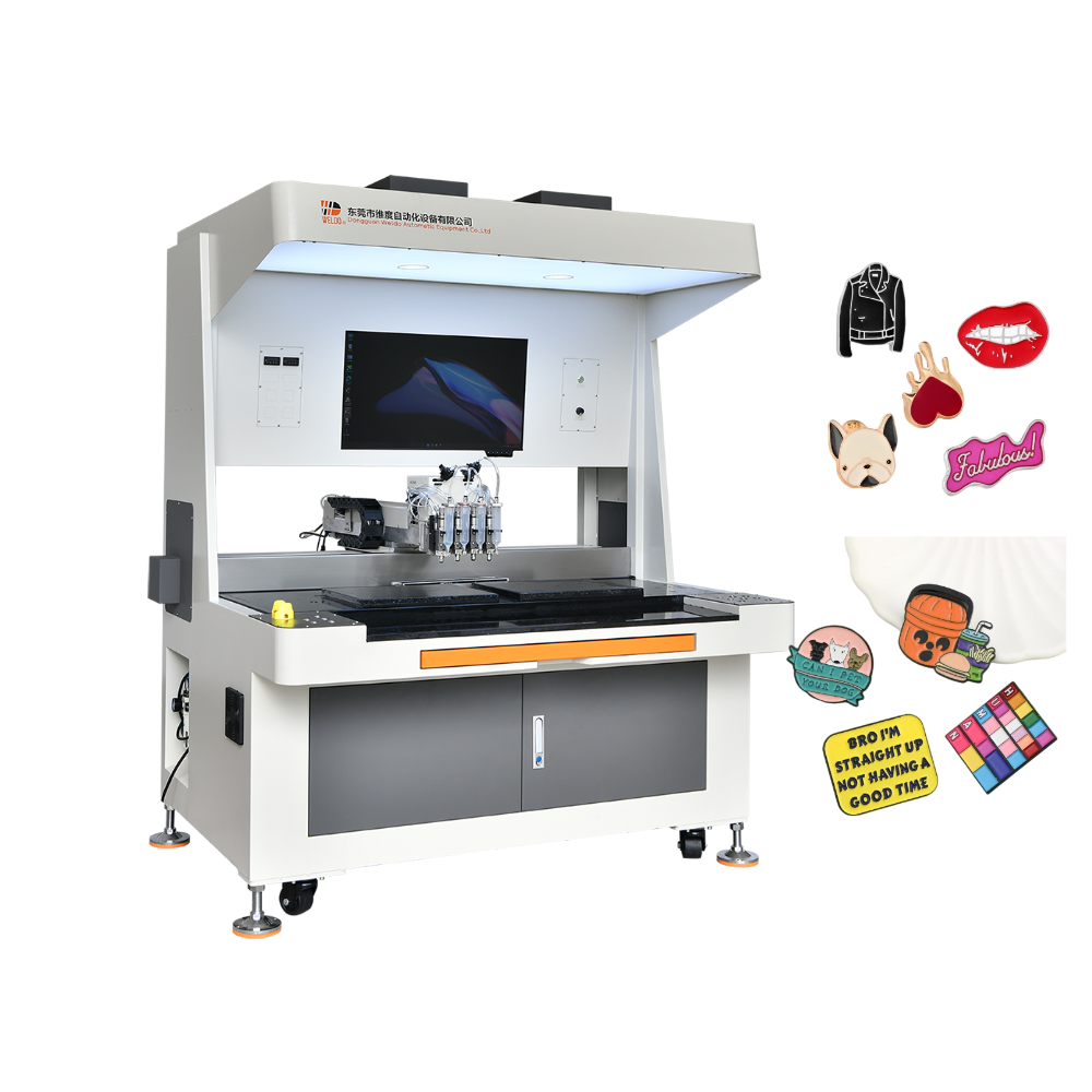 Blessed enamel pin filling machine